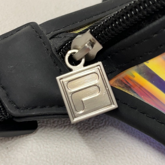 FILA Clear Iridescent Crossbody Sling Fanny/Waist Pack Belt Black Trim - Picture 10 of 10